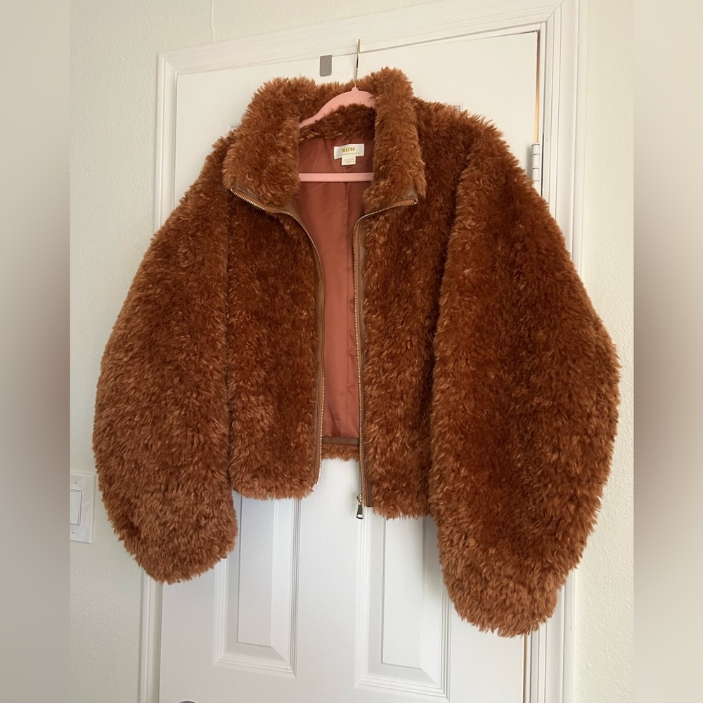 Maeve by Anthropologie Teddy Zip-Up Coat Size XL - Picture 6 of 16